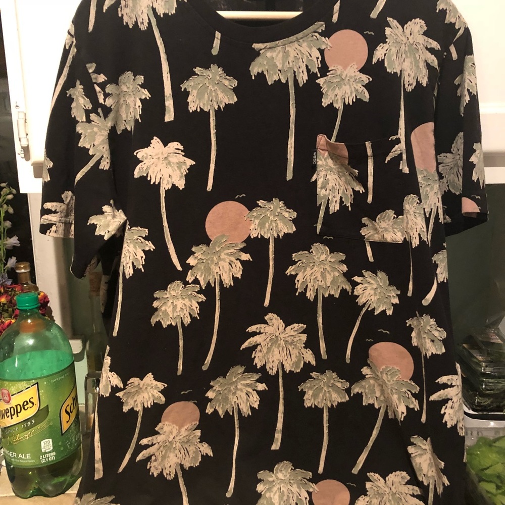 Extra Long Short Sleave Palm Trees